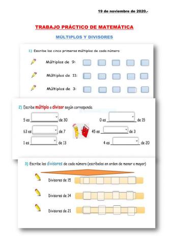 TRABAJO PRÁCTICO DE MATEMÁTICA 5°