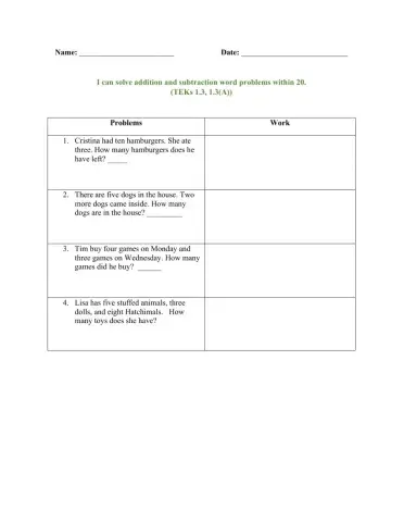Math Texas TEK 1.3A-Advanced