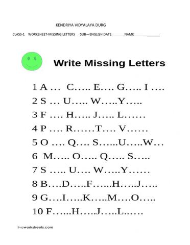 Missing letters