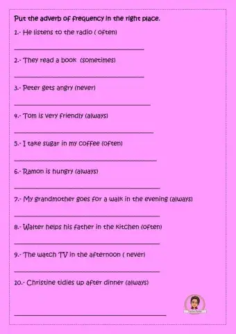 Adverbs of frequency