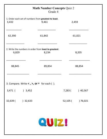 Math Computation Quiz 1 g4