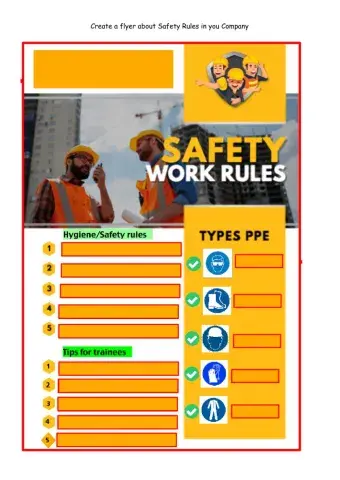 Safety Work Rules Flyer