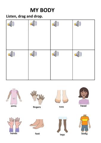 My body: listen drag, and drop
