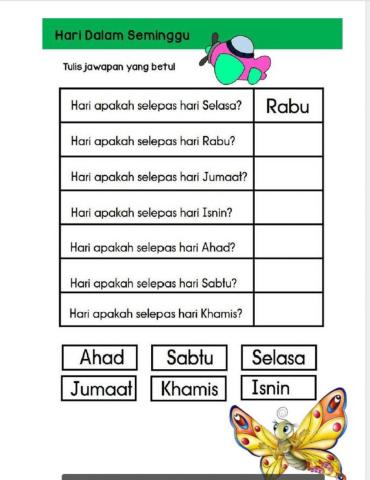 Kenali Hari,Minggu dan Bulan