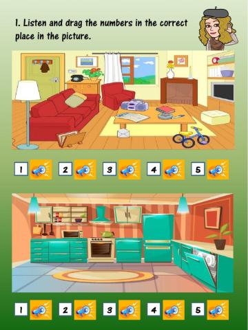 Furnitures and prepositions (Listening)