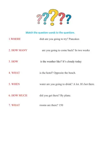 Question words Teens 3