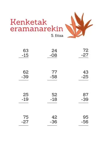Kenketak eramanarekin 5. fitxa