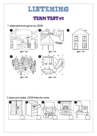 Kids 4 listening term test