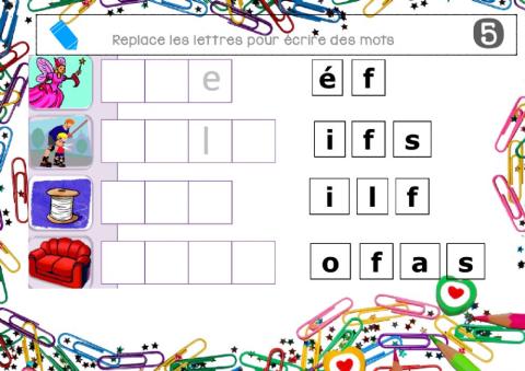 Loto lettres mobiles 5