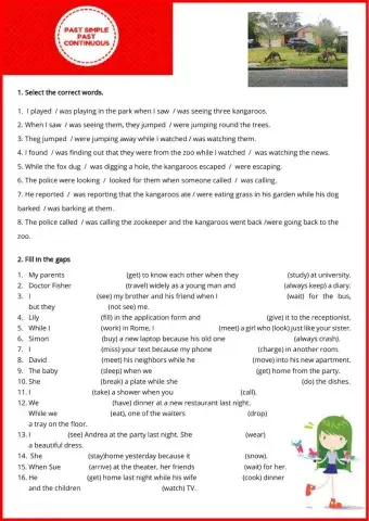 Past simple and continuous