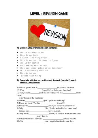 Revision level 1 Postas