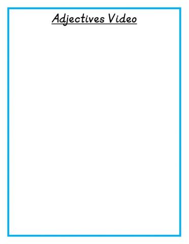 Adjectives Video