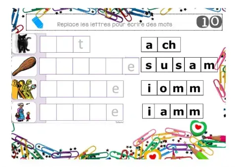 Loto lettres mobiles 10