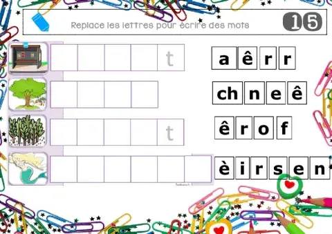 Loto lettres mobiles 15