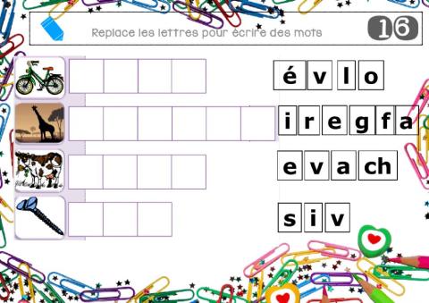 Loto lettres mobiles 16