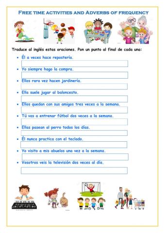 Activities and adverbs