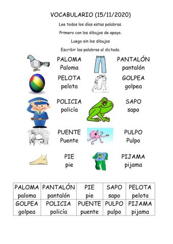 Vocabulario