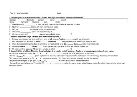 Repetytrium szkoła vocab. A