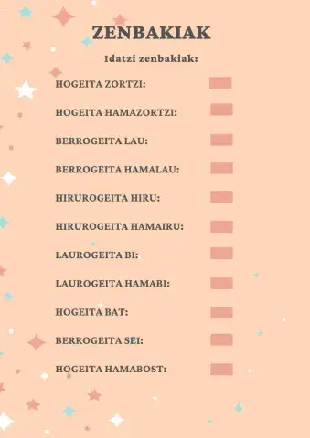 Zenbakiak zifrez idatzi