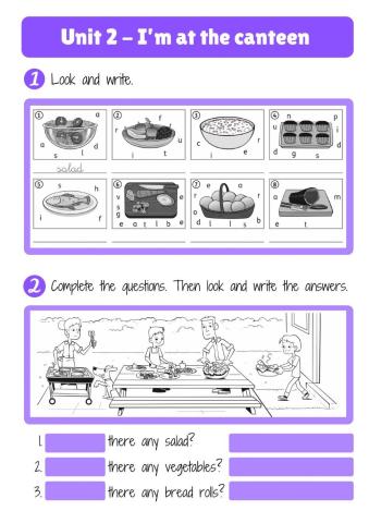 Unit 5. I'm at the canteen