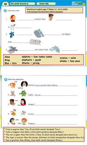 English Year 3 GetSmart Plus Module 10 Workbook page 77