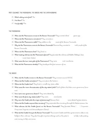 The Phoenicians, the Greeks and the Carthaginians