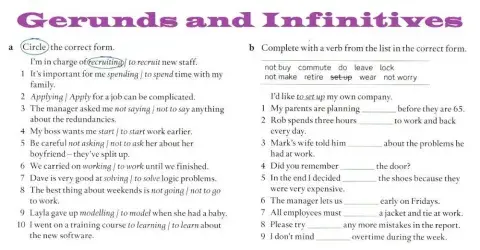 Gerunds and Infinitives 2