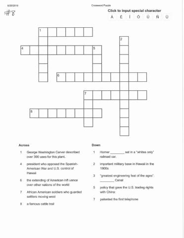 SS Weekly -8 Crossword