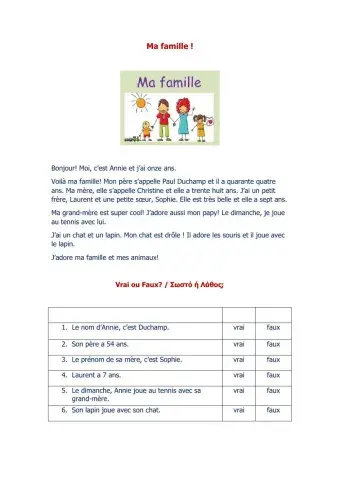 Ma famille