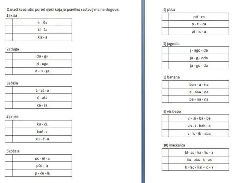 Rastavljanje riječi na slogove