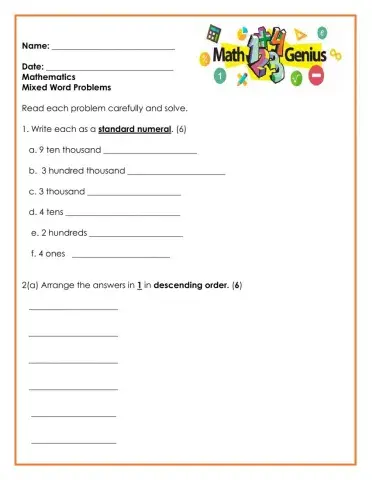 Application-Mixed Word Problems