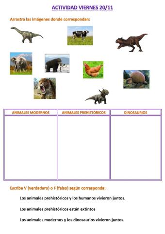 Seres vivos de distintas eras