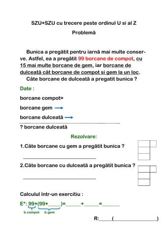 Problema Adunarea cu trecere peste ordin szu