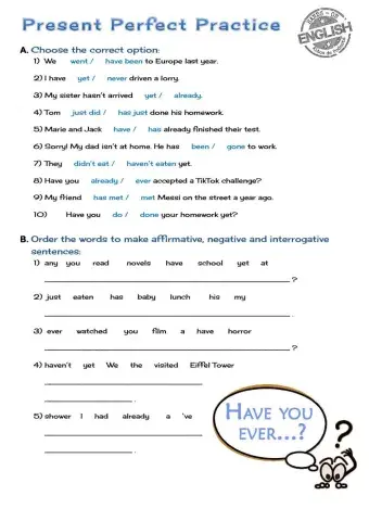 Present Perfect Simple