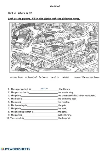 Prepositions of place