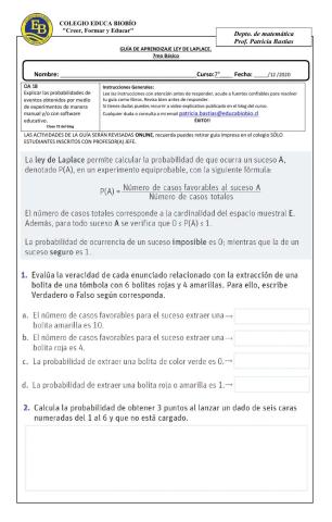 Clase 73  7° Ley de Laplace.