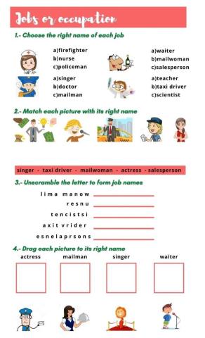 Jobs and occupations