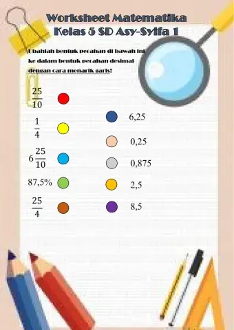 Worksheet Matematika Kelas 5