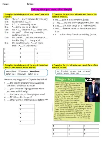 Talking about past events