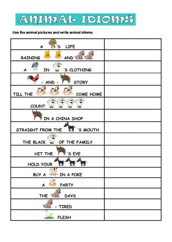Idioms with animals