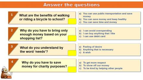 Saving money Worksheet 1