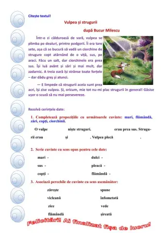 Vulpea și strugurii