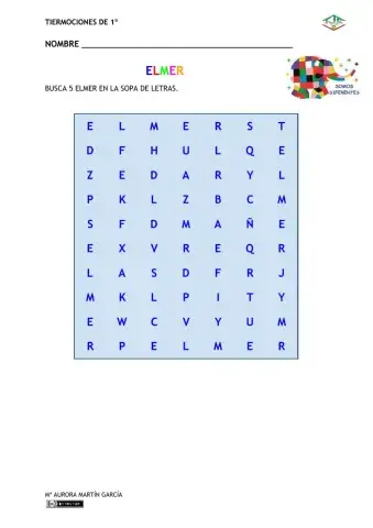 Elmer - Sopa de letras