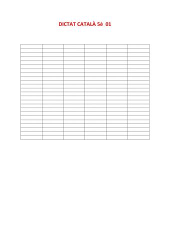 DICTAT CATALÀ 5è