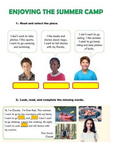 Enjoying the summer camp