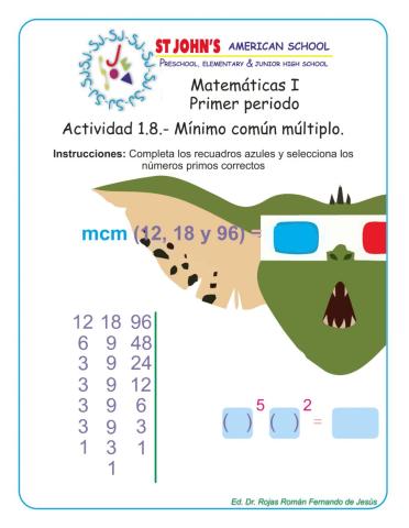 Mínimo común múltiplo