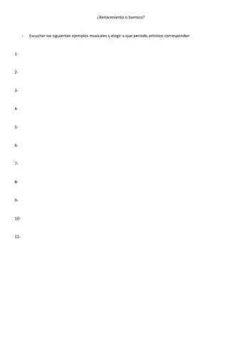 ¿Renacimiento o barroco?