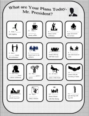 President's Plans - Present Continuous for Future Arrangements