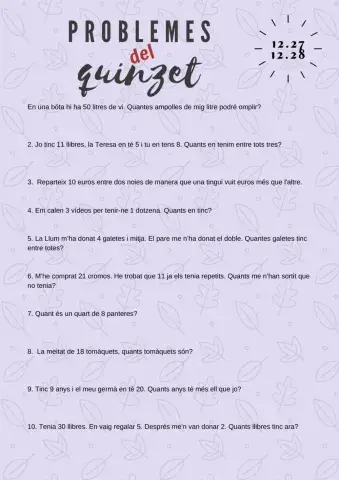 Problemes del quinzet 12.27 i 12.28