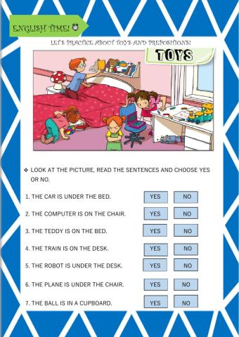 Toys and prepositions